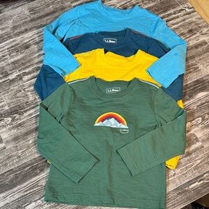 LL Bean Bundle of 4 Boys Long Sleeve T-Shirts